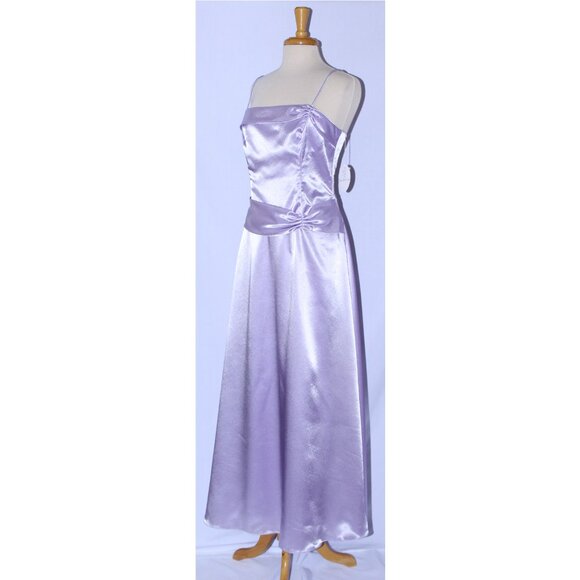 NWOT Cindy #1027 Long Satin Bridesmaid Dress-Size XL- LILAC - Picture 3 of 5